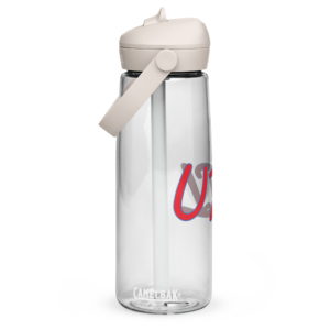 Flip straw water bottle